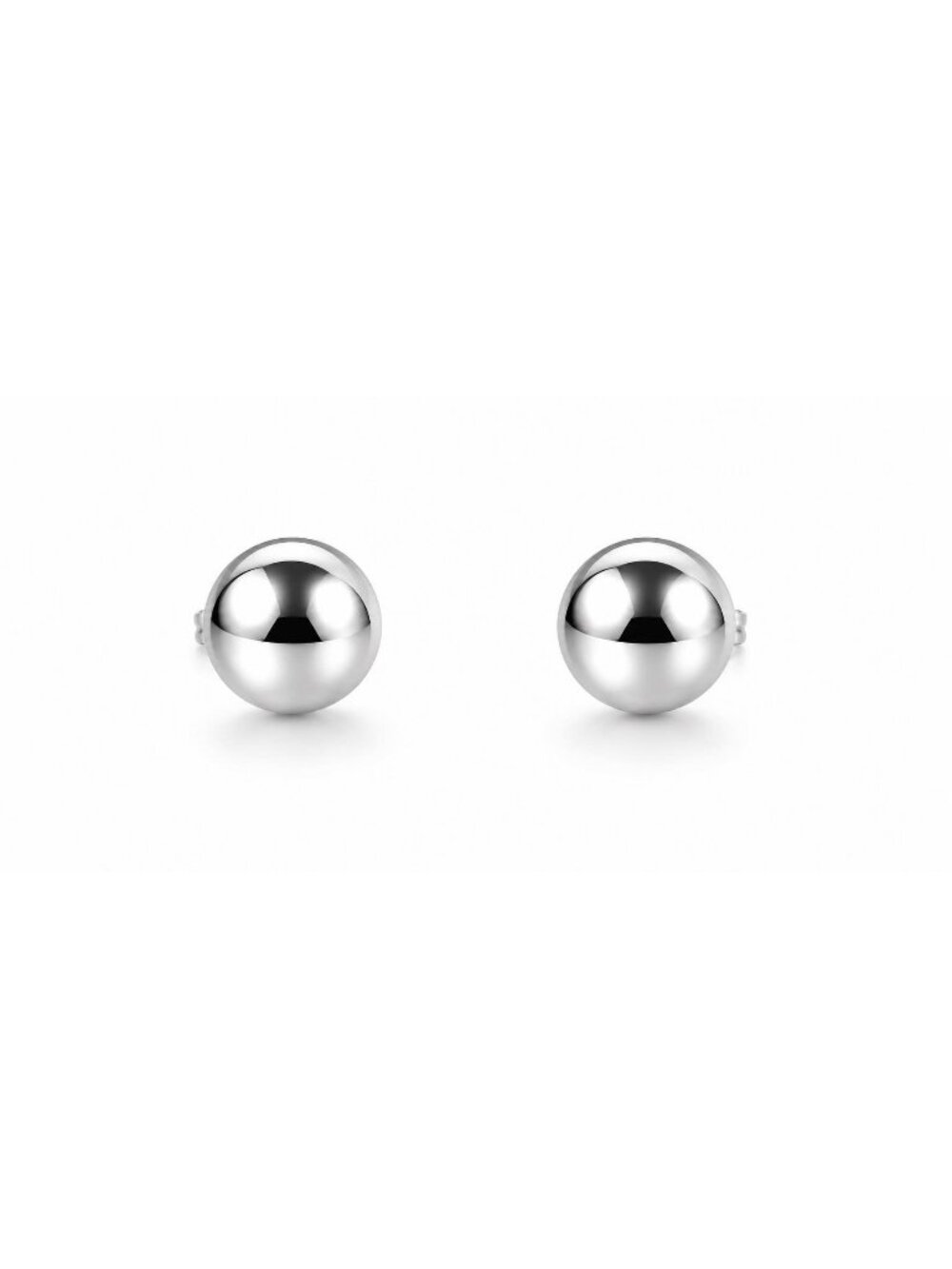 Circular Silver Stud 1cm Earrings